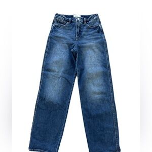 Women's Risen Dark Blue Denim Jeans Size 27